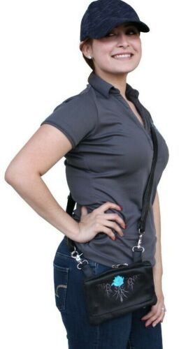 Leather clip-on Loop Belt bag for women