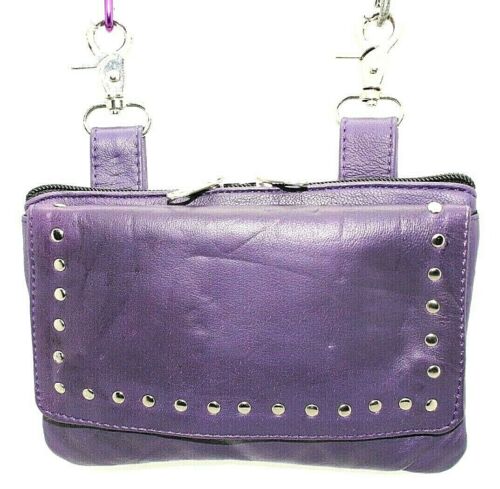 Leather Loop Bag with Studs