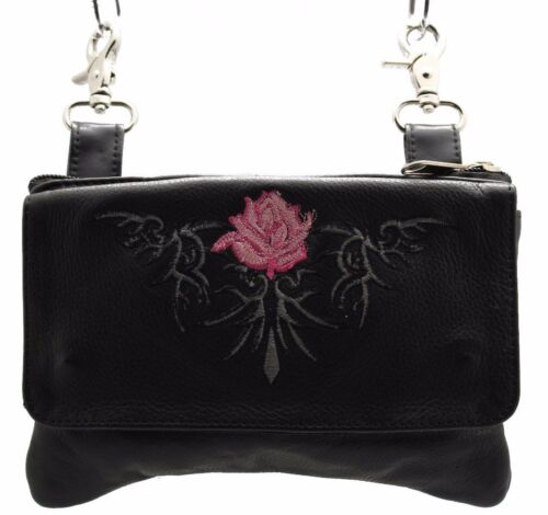 Leather clip-on Loop Belt bag for women