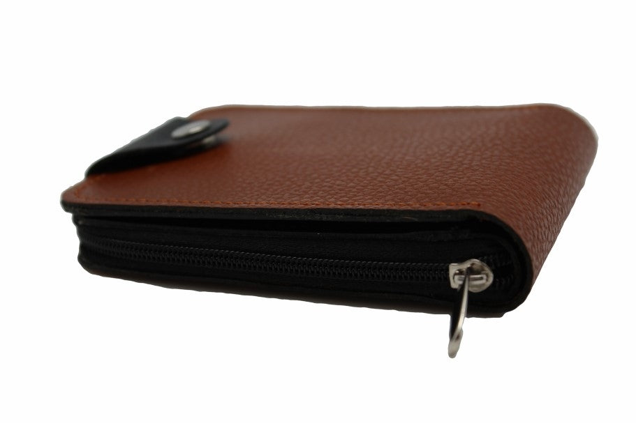 Zip Around Bi-Fold Wallet for Men – Genuine Leather Italian Style