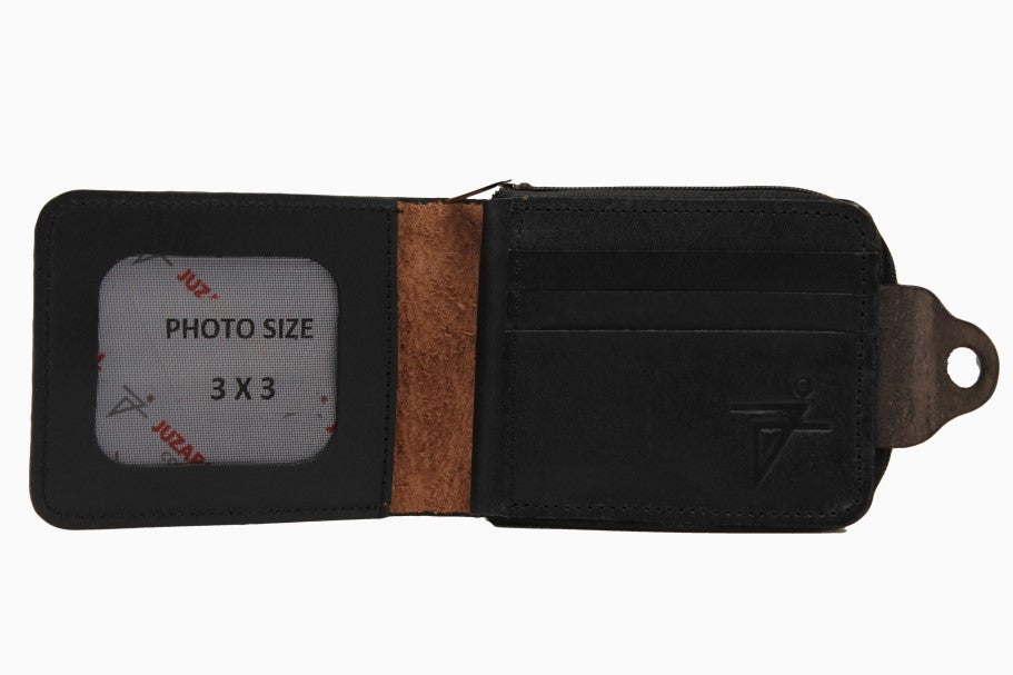 Zip Around Bi-Fold Wallet for Men – Genuine Leather Italian Style