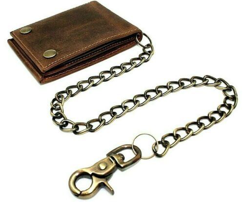 Biker Chain Wallet Bifold with Snaps