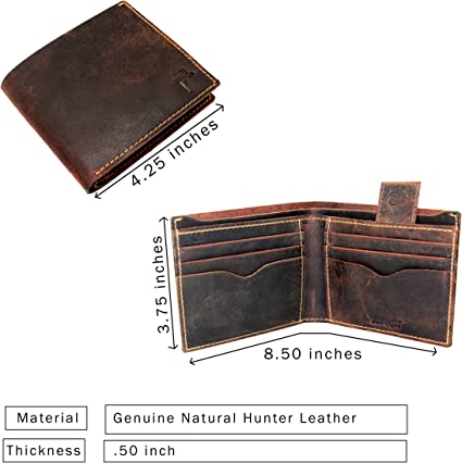 Crazy Horse Leather Wallet | Vintage Item