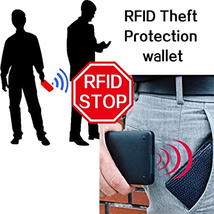 Men's Trifold Chain Wallet with Snaps RFID safe