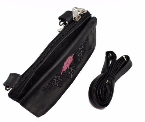 Leather clip-on Loop Belt bag for women