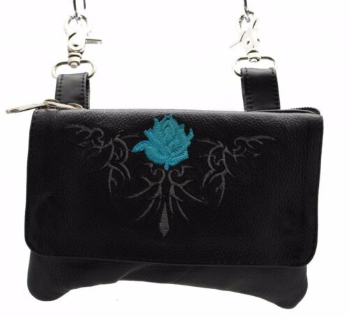 Leather clip-on Loop Belt bag for women
