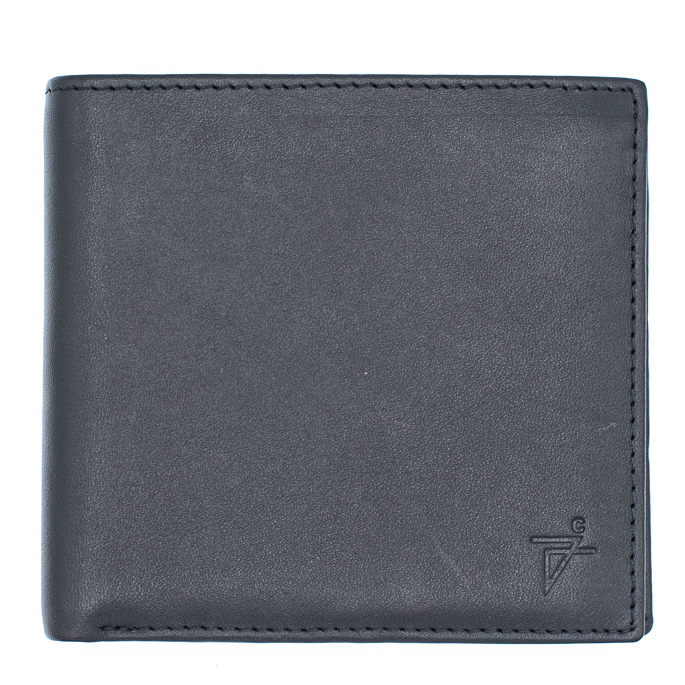 Hipster Leather Wallet For Men Euro Size Bifold Wallet Black Center Fl