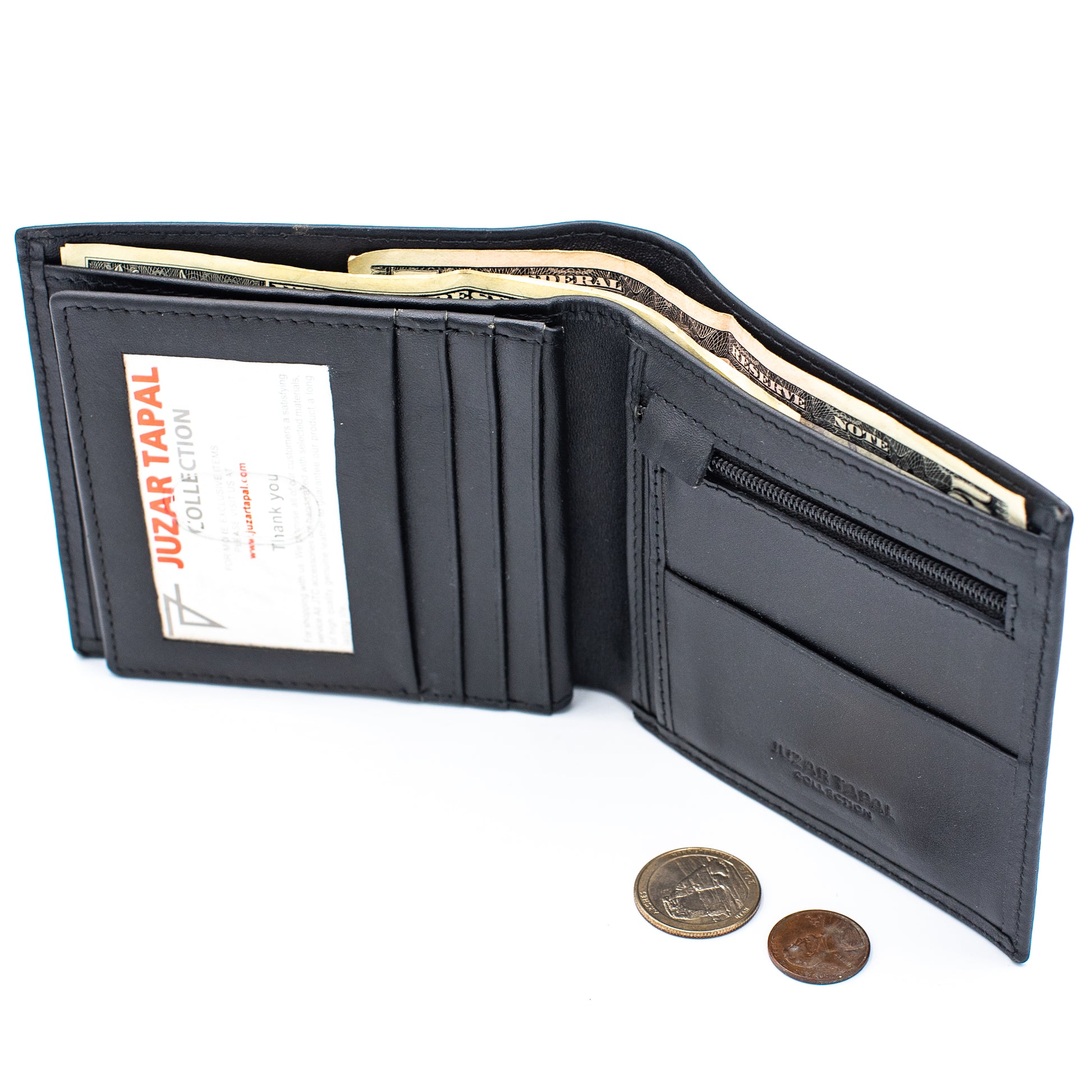 Men's Black Leather Bifold Wallet | Chic Fashion