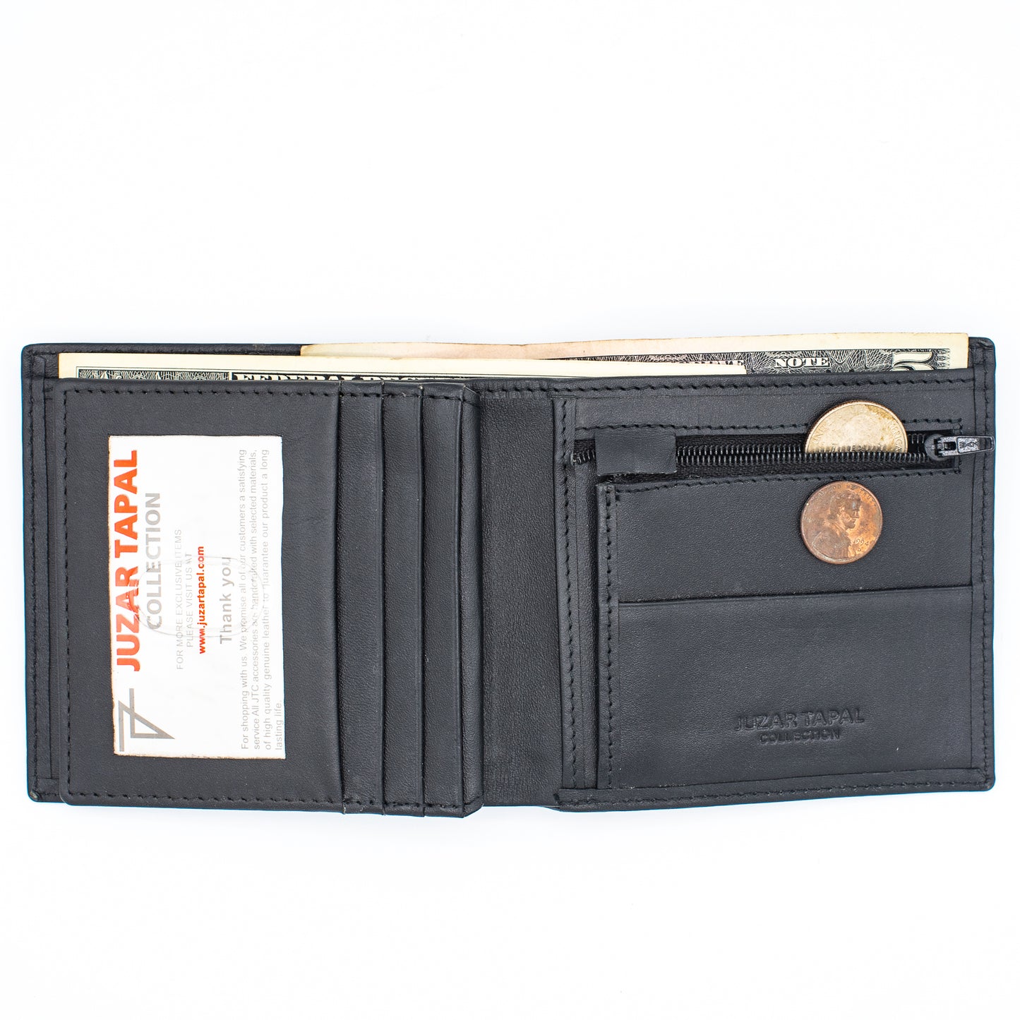 Men's Black Leather Bifold Wallet | Chic Fashion