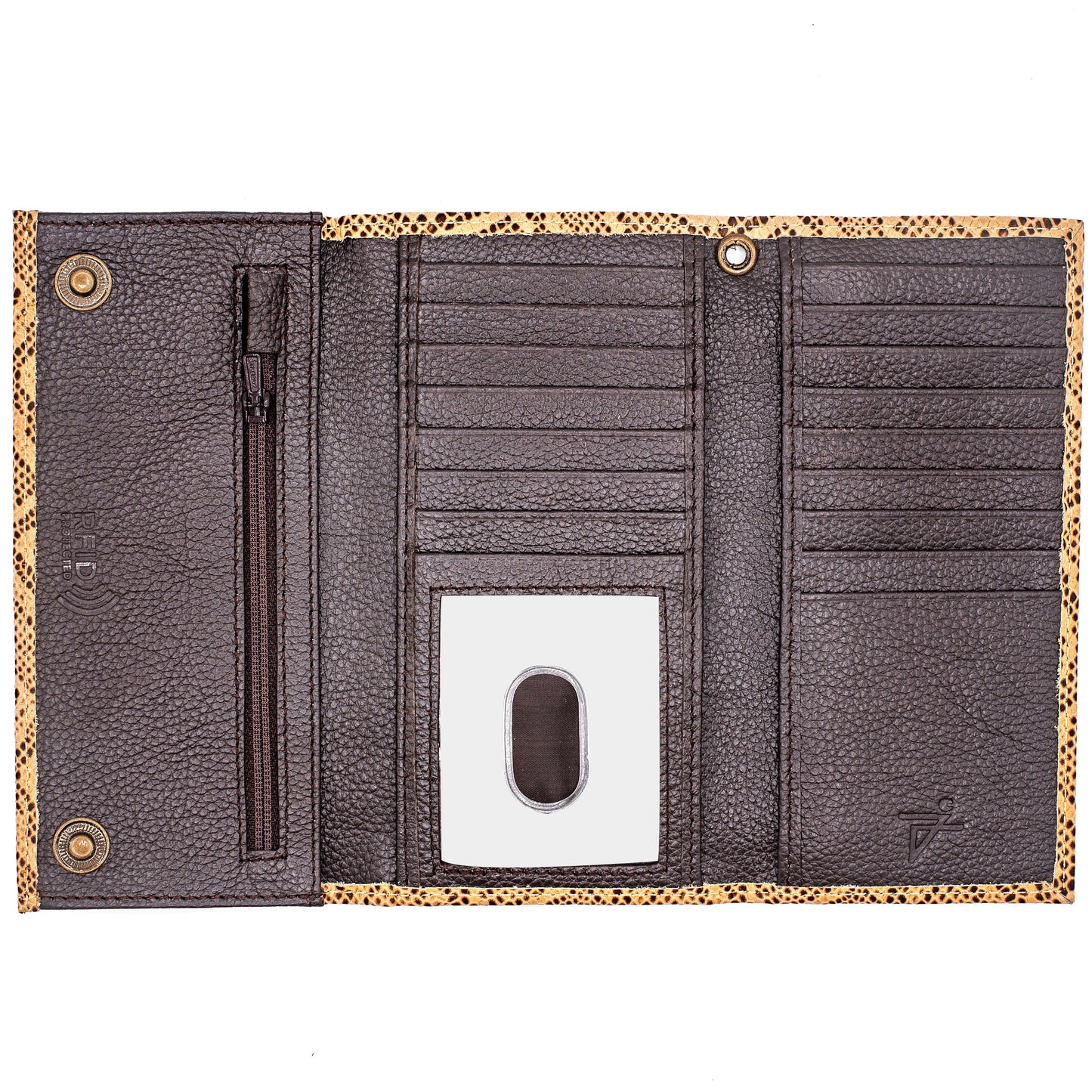 RFID  Tri-fold Long Chain Wallet Cobra