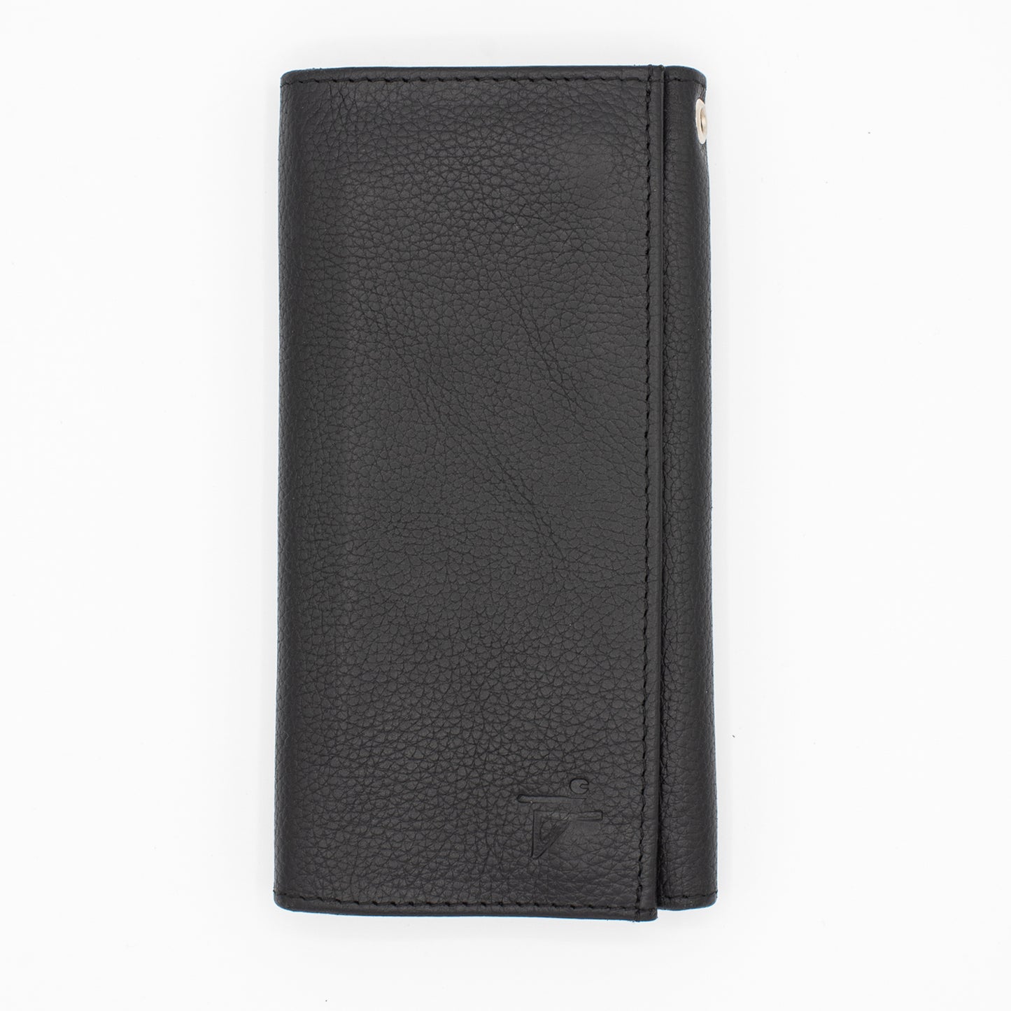RFID safe Checkbook Size Tri-fold Leather Wallet with Snap Closer