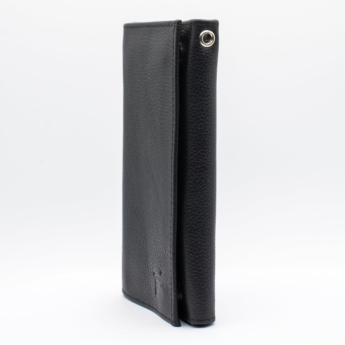 RFID safe Checkbook Size Tri-fold Leather Wallet with Snap Closer