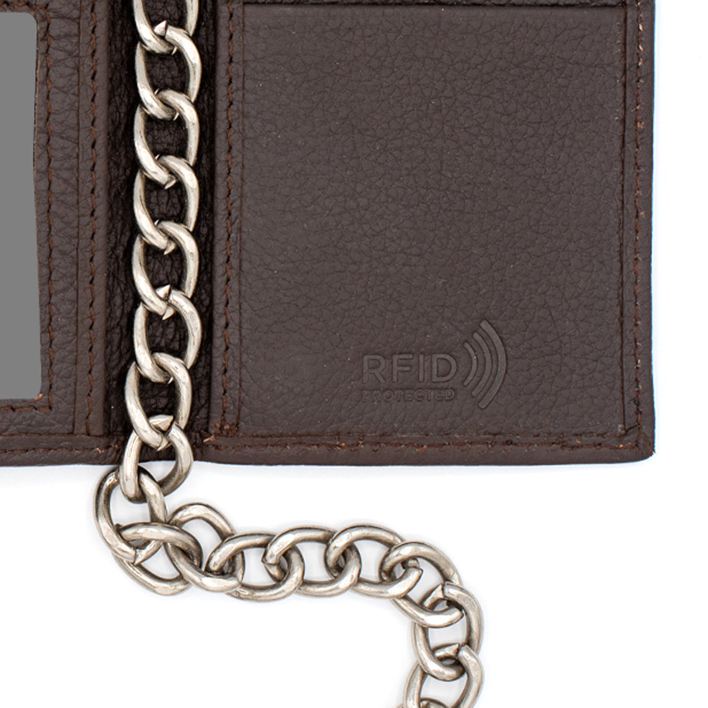 Men's Tall Trifold Chain Wallet with Snap RFID