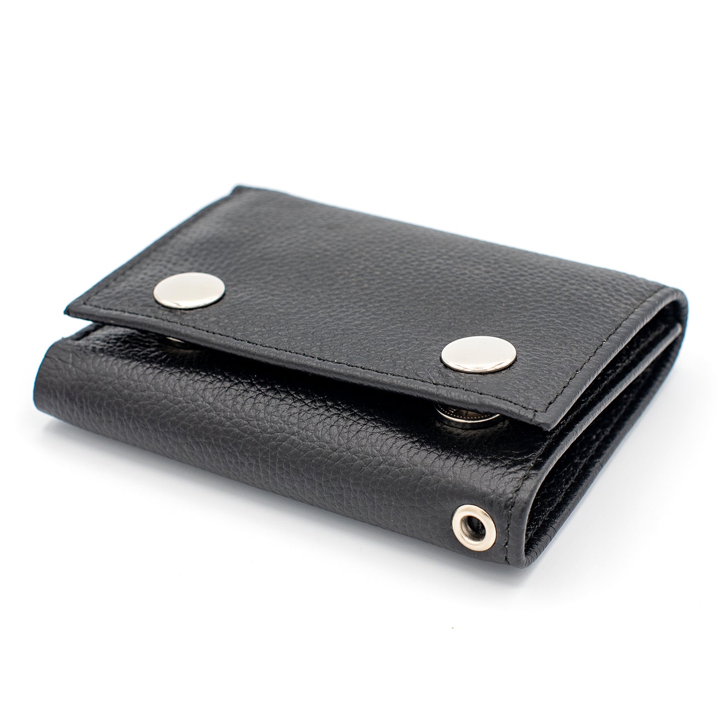 Trifold Wallet for Biker Trucker Snap Button T