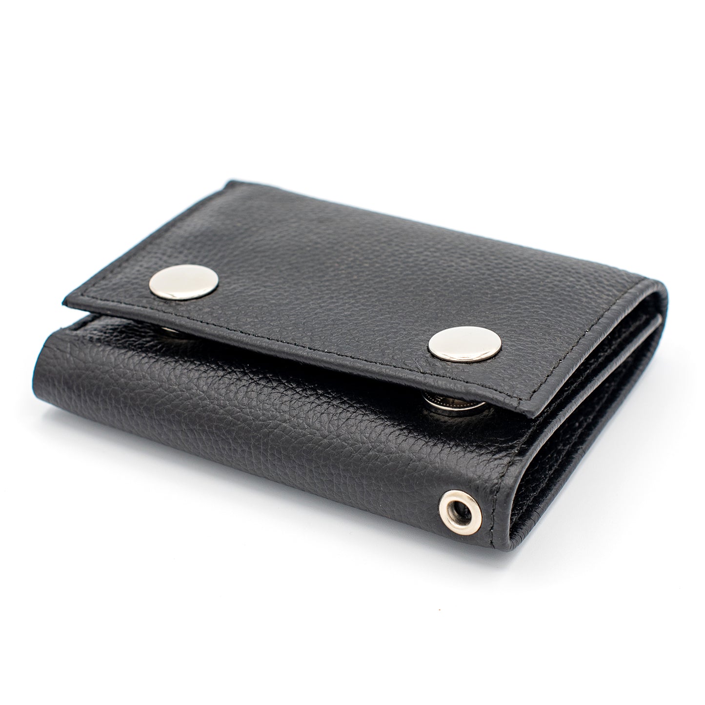 Snap Button Trifold Wallet for Biker