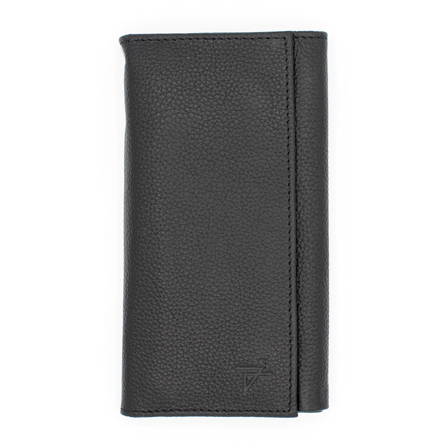 RFID Safe checkbook Size Trifold Long Wallet Genuine Leather