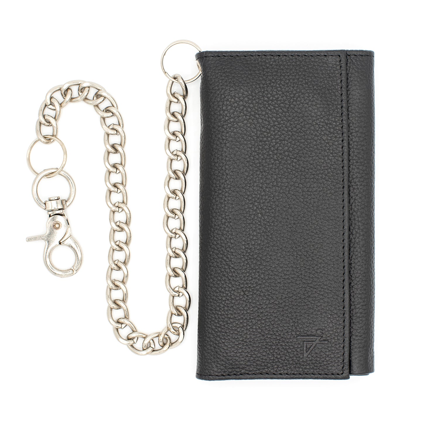 Long Tri-fold Chain Wallet with Snap RFID Safe