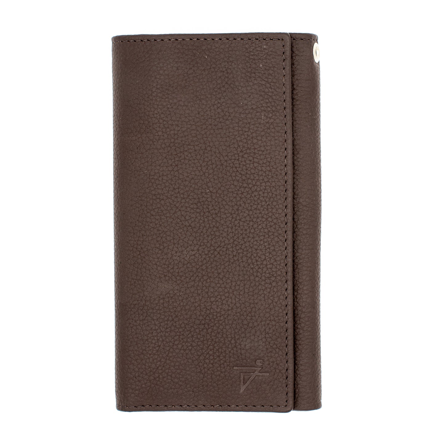 RFID Safe checkbook Size Trifold Long Wallet Genuine Leather