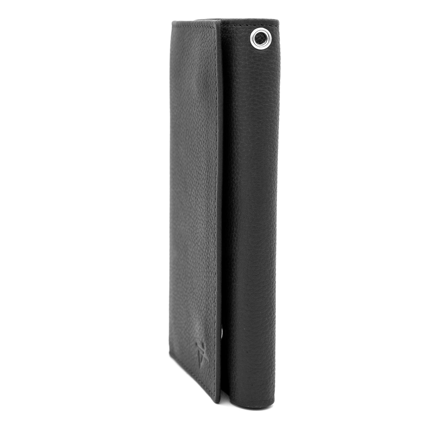 RFID Safe checkbook Size Trifold Long Wallet Genuine Leather