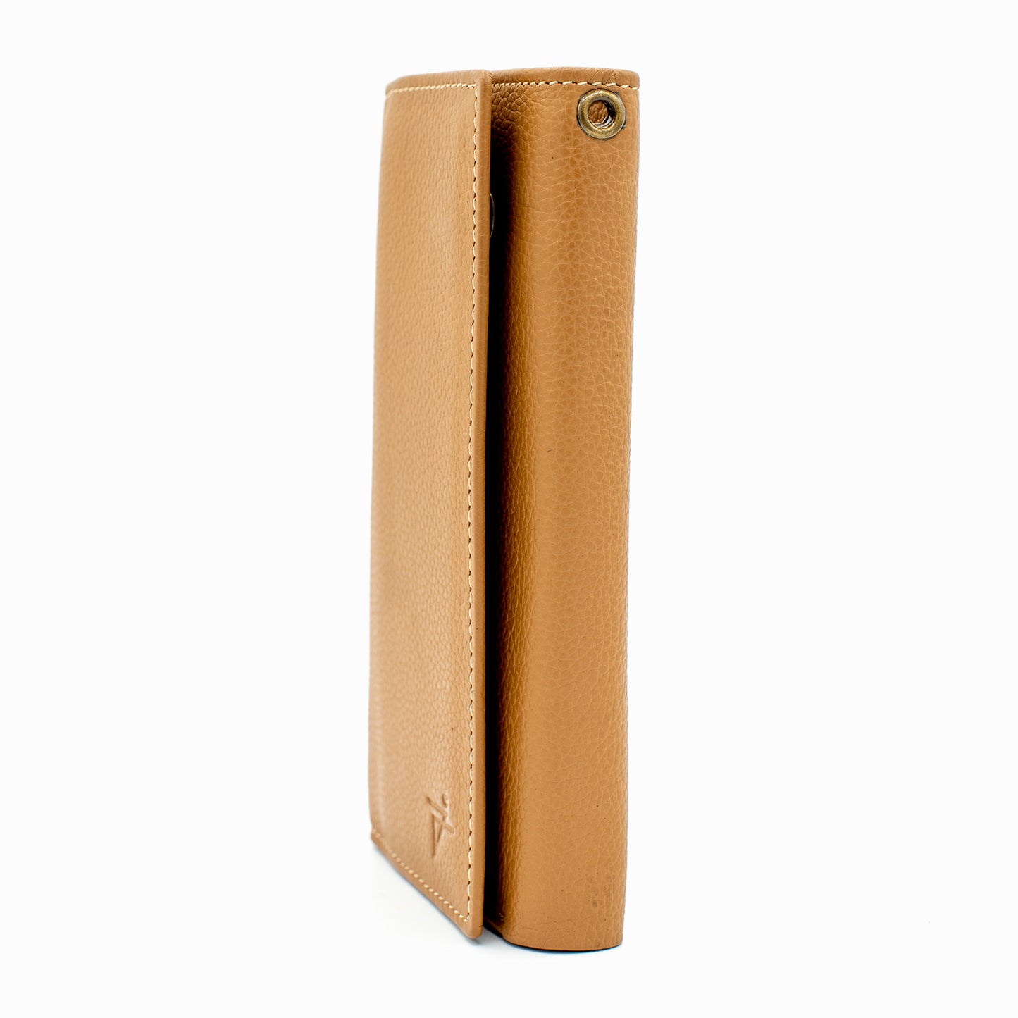RFID Safe checkbook Size Trifold Long Wallet Genuine Leather
