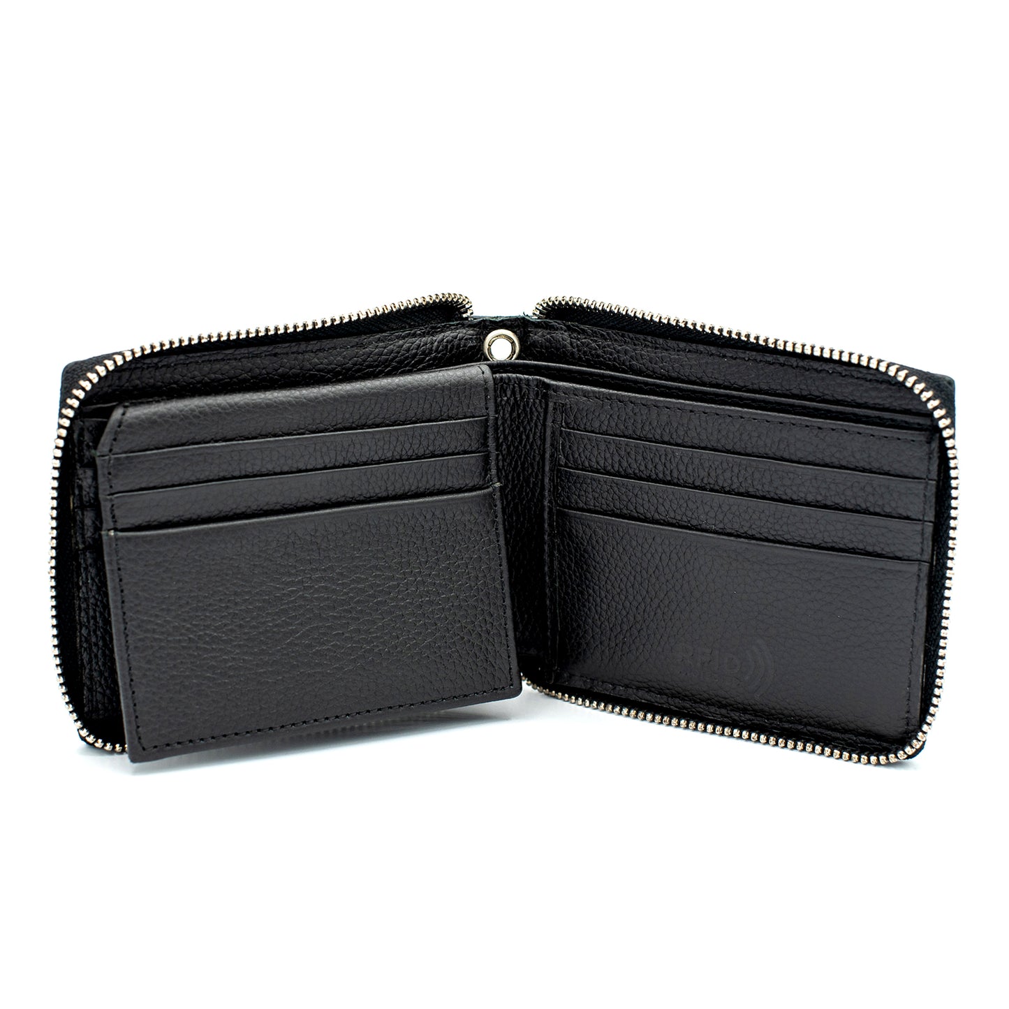 Zip Around Bi-fold Leather Wallet for Men – RFID Safe Genuine Leather