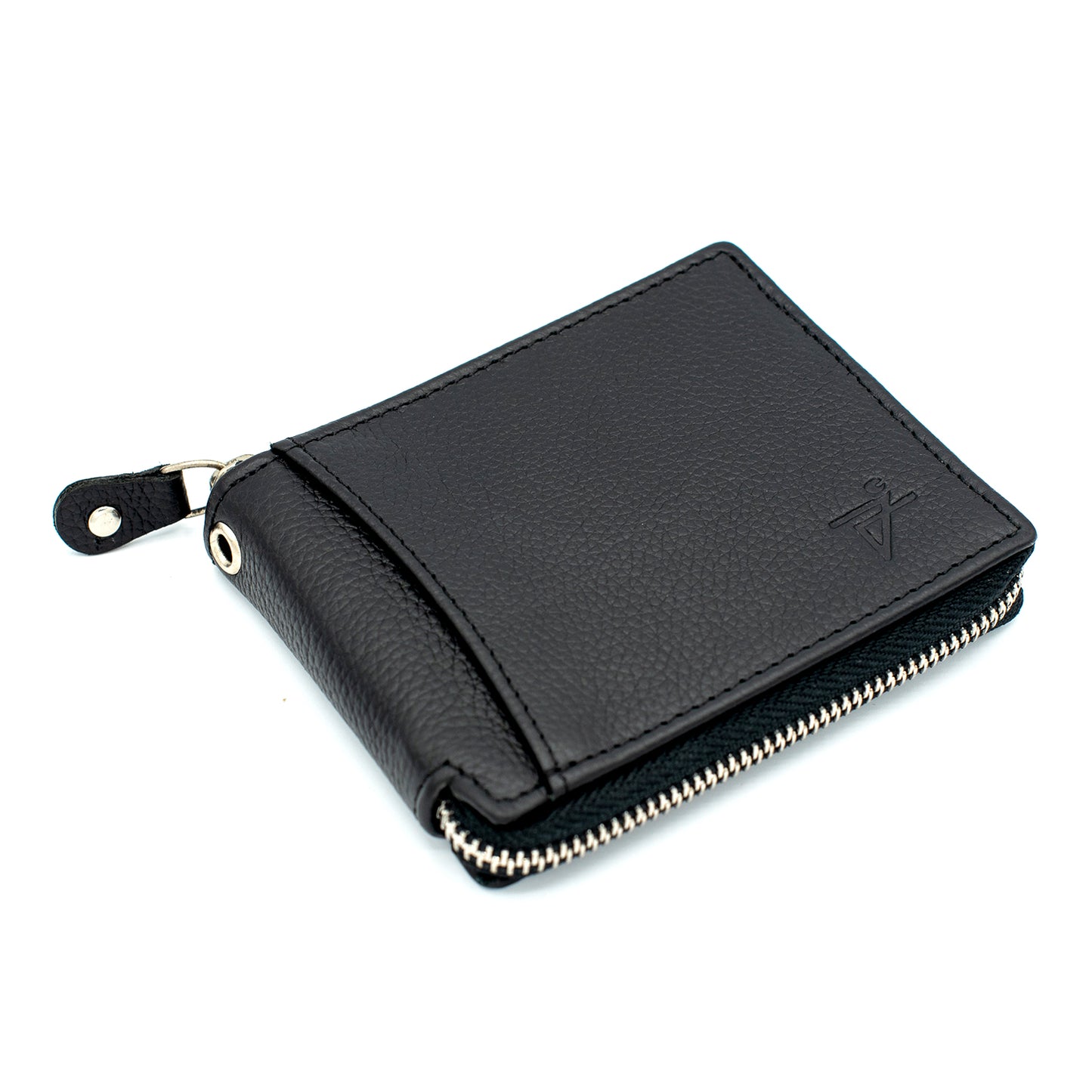 Zip Around Bi-fold Leather Wallet for Men RFID safe