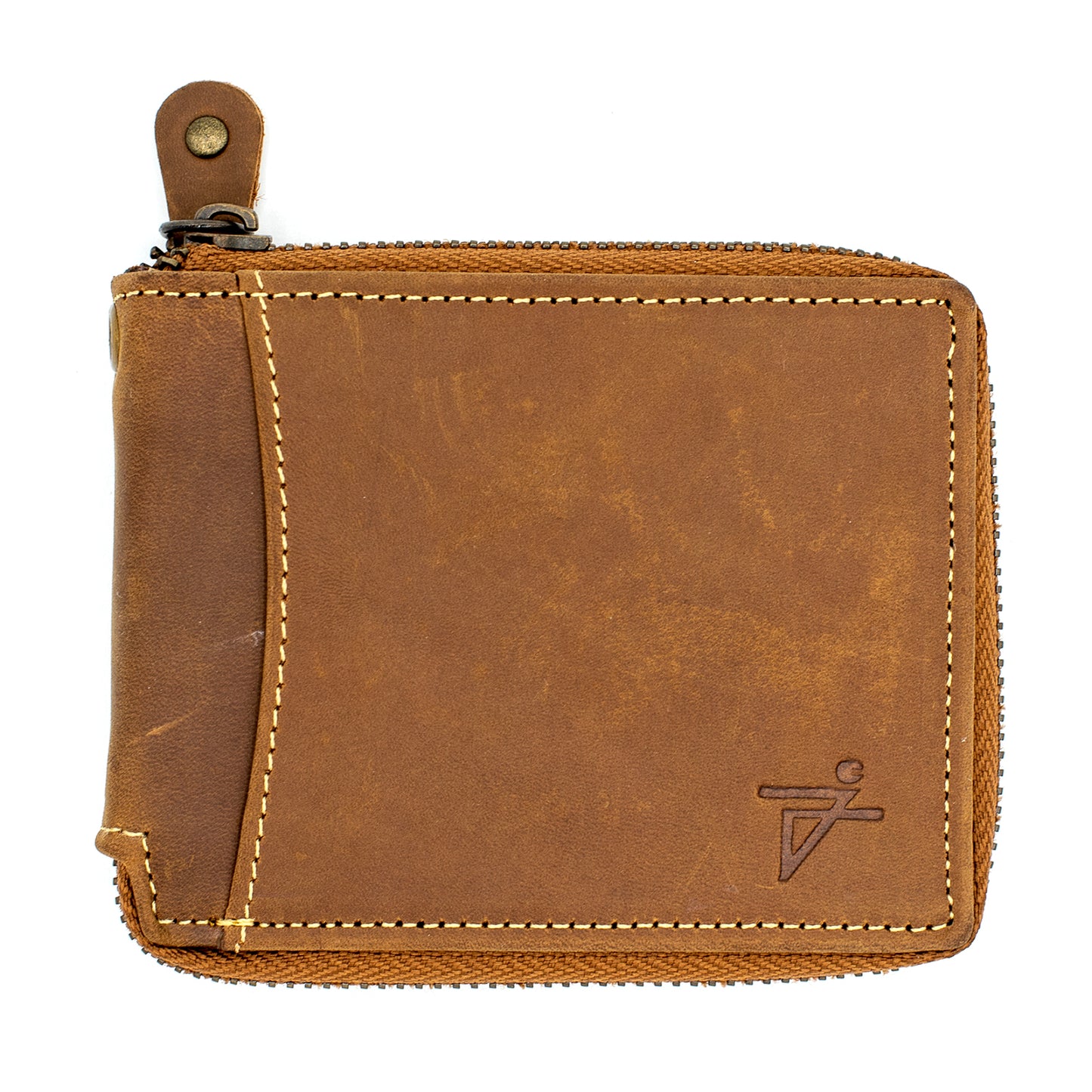 Zip Around Bi-fold Leather Wallet for Men – RFID Safe Genuine Leather