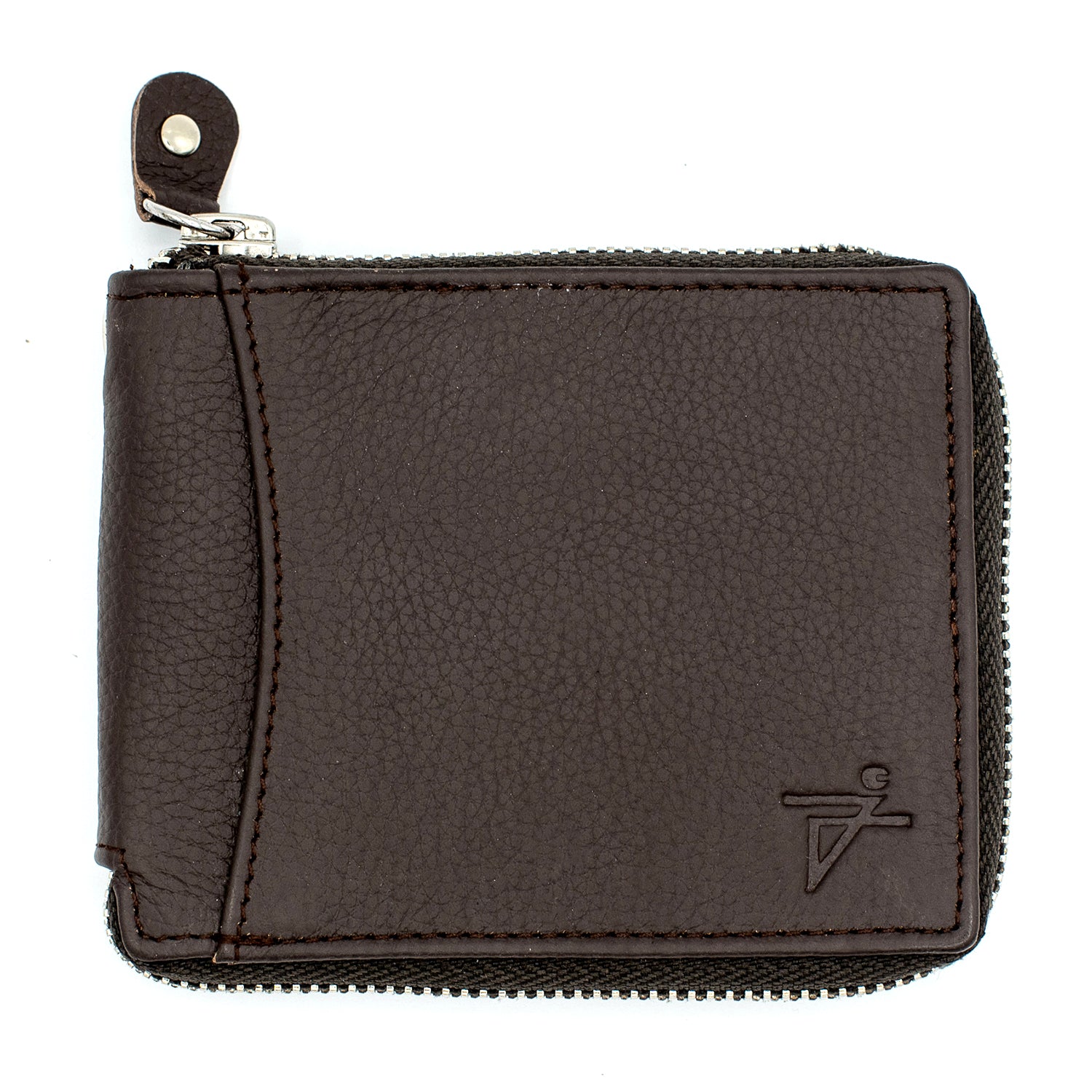 Zip Around Bi-fold Leather Wallet for Men – RFID Safe Genuine Leather