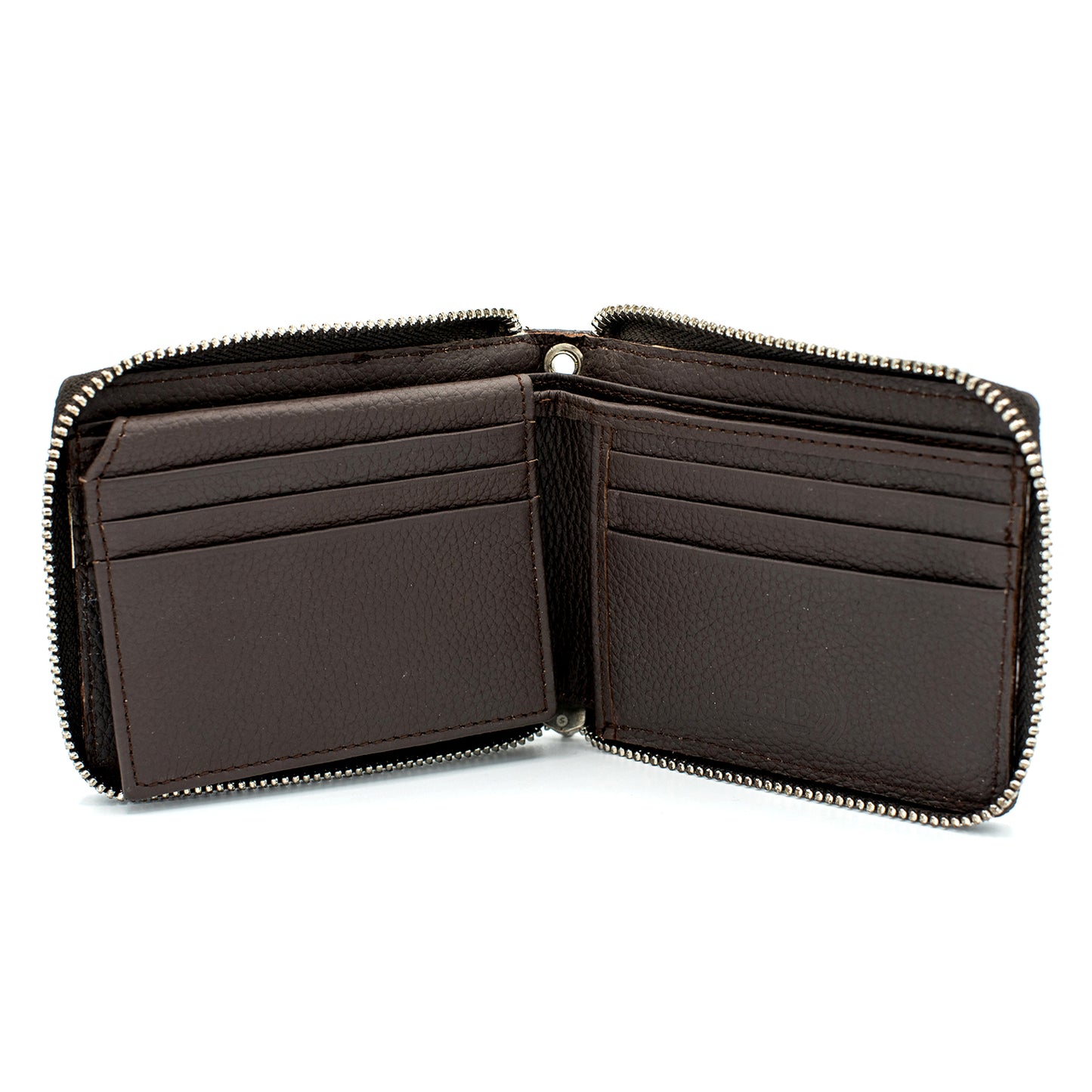 Zip Around Bi-fold Leather Wallet for Men RFID safe