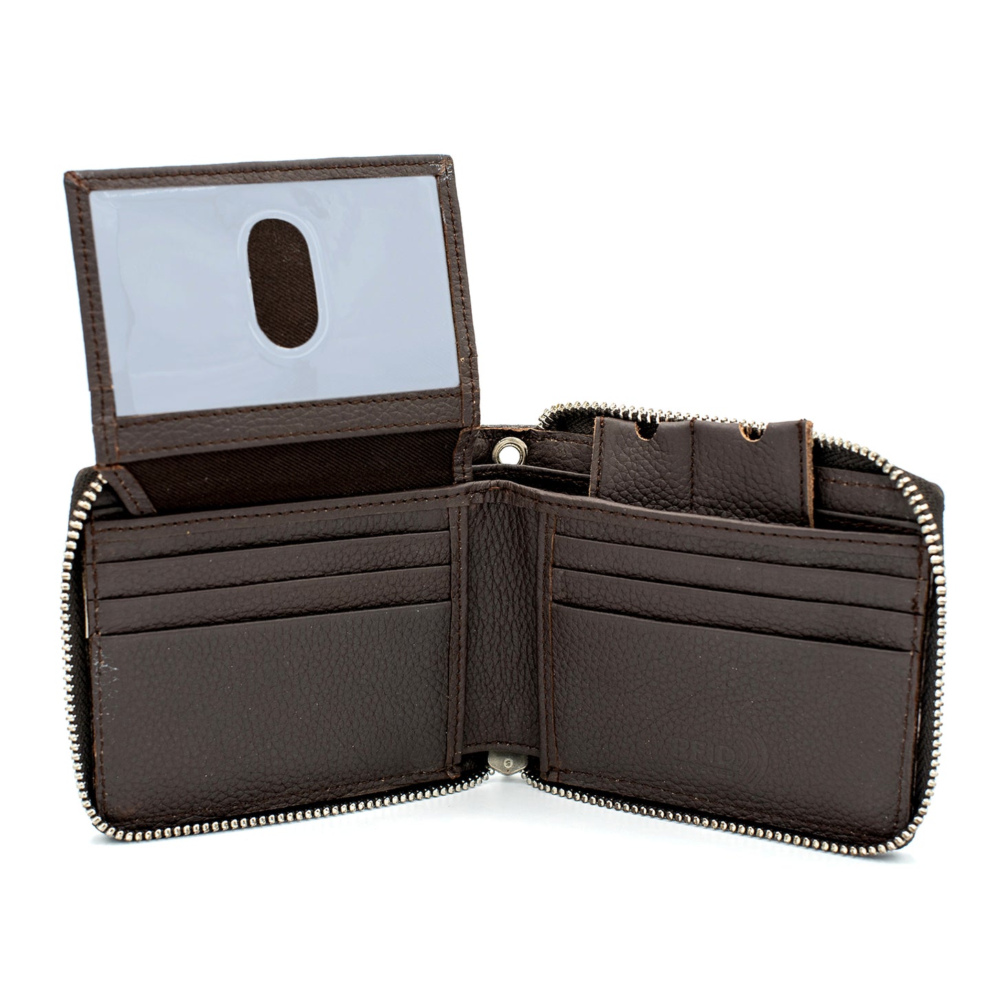Zip Around Bi-fold Leather Wallet for Men – RFID Safe Genuine Leather