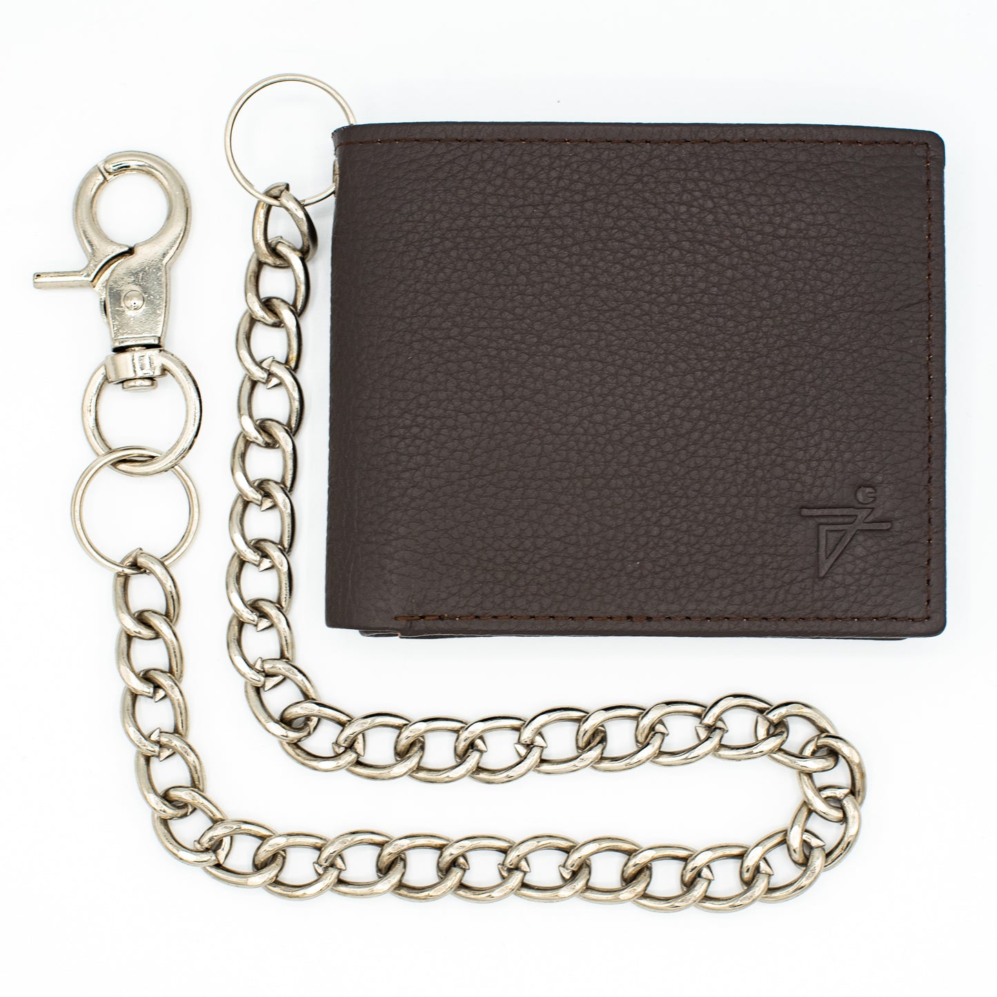 Biker Chain Wallet with Flip up ID RFID Leather