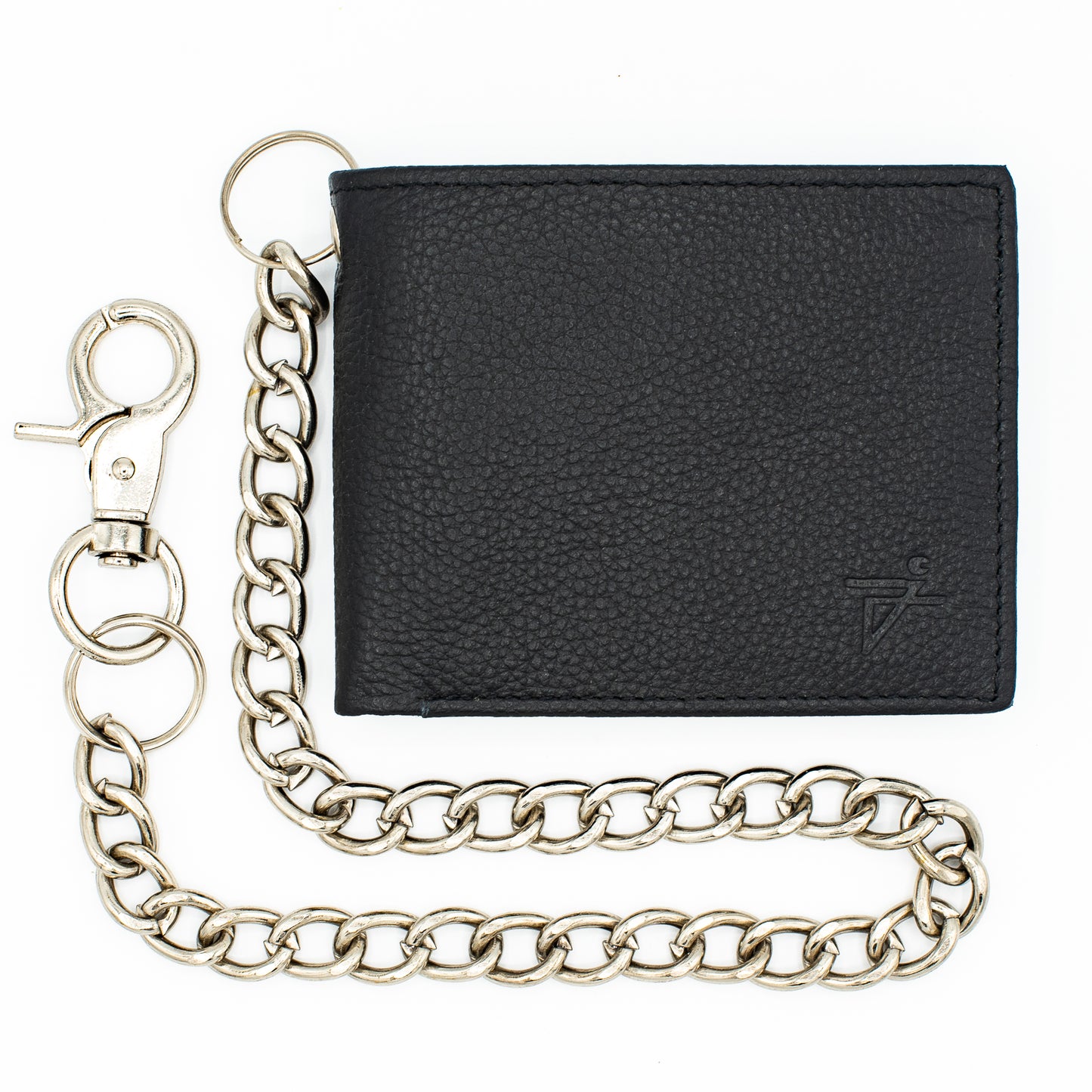 Biker Chain Wallet with Flip up ID RFID Leather