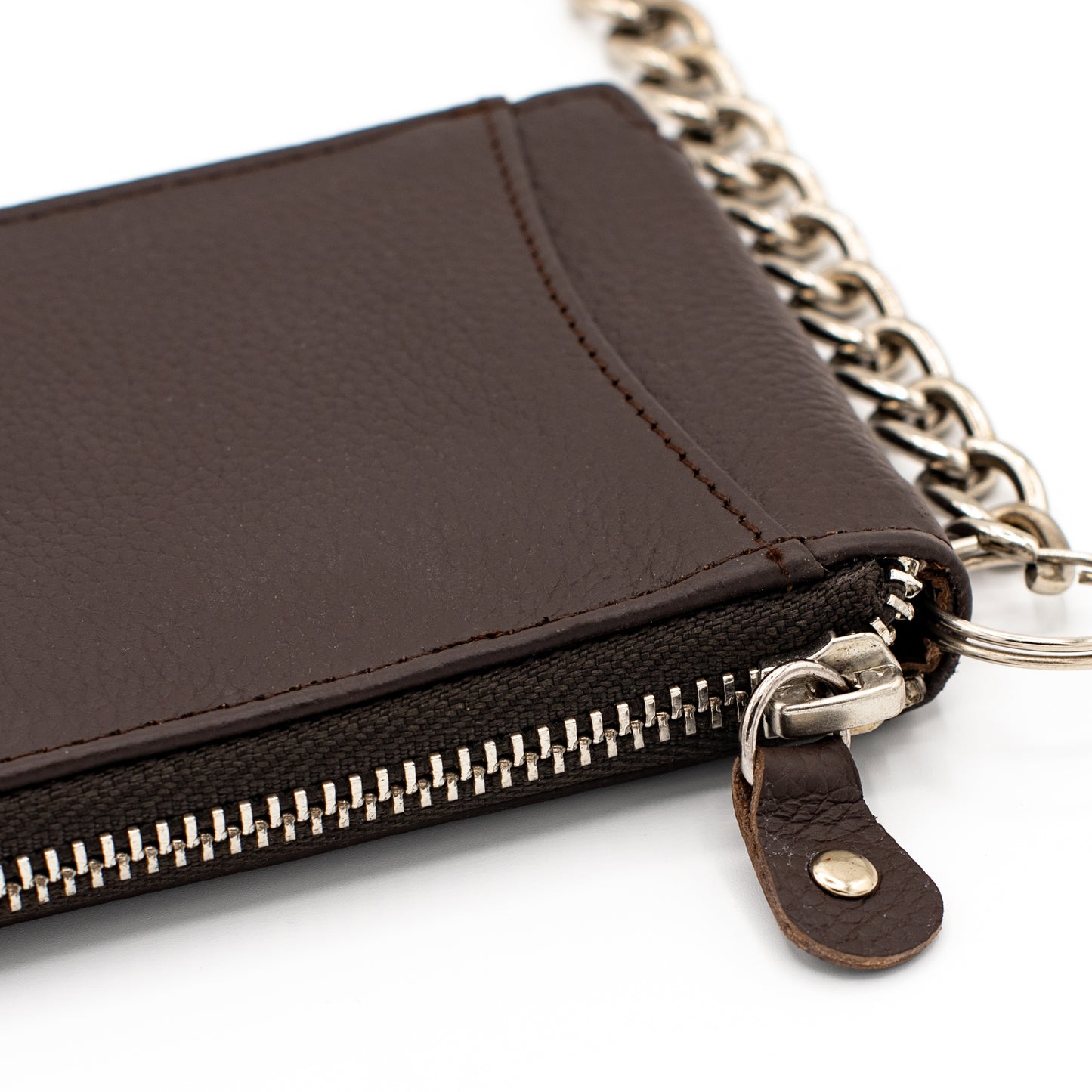 Zip Around chain Wallet for Men RFID Leather  Bifold