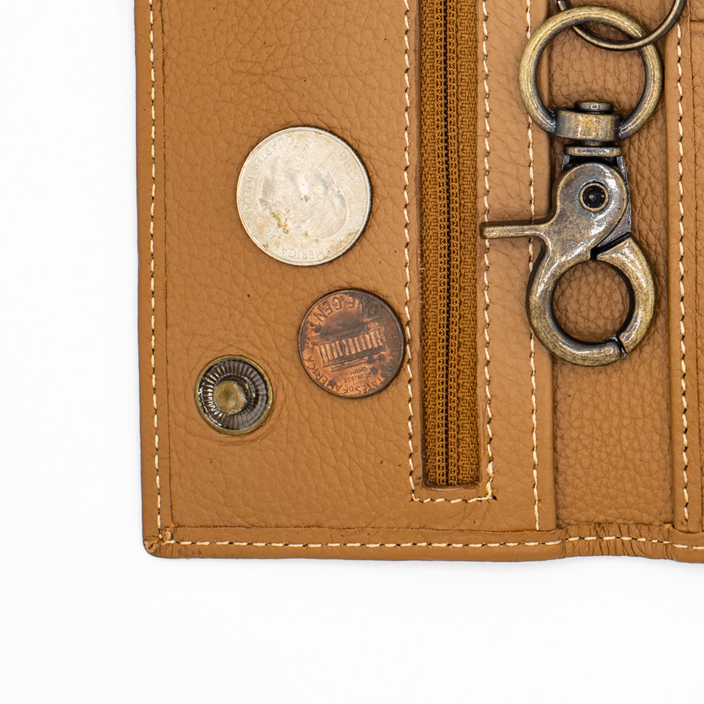 Long Tri-fold Chain Wallet with Snap RFID Safe