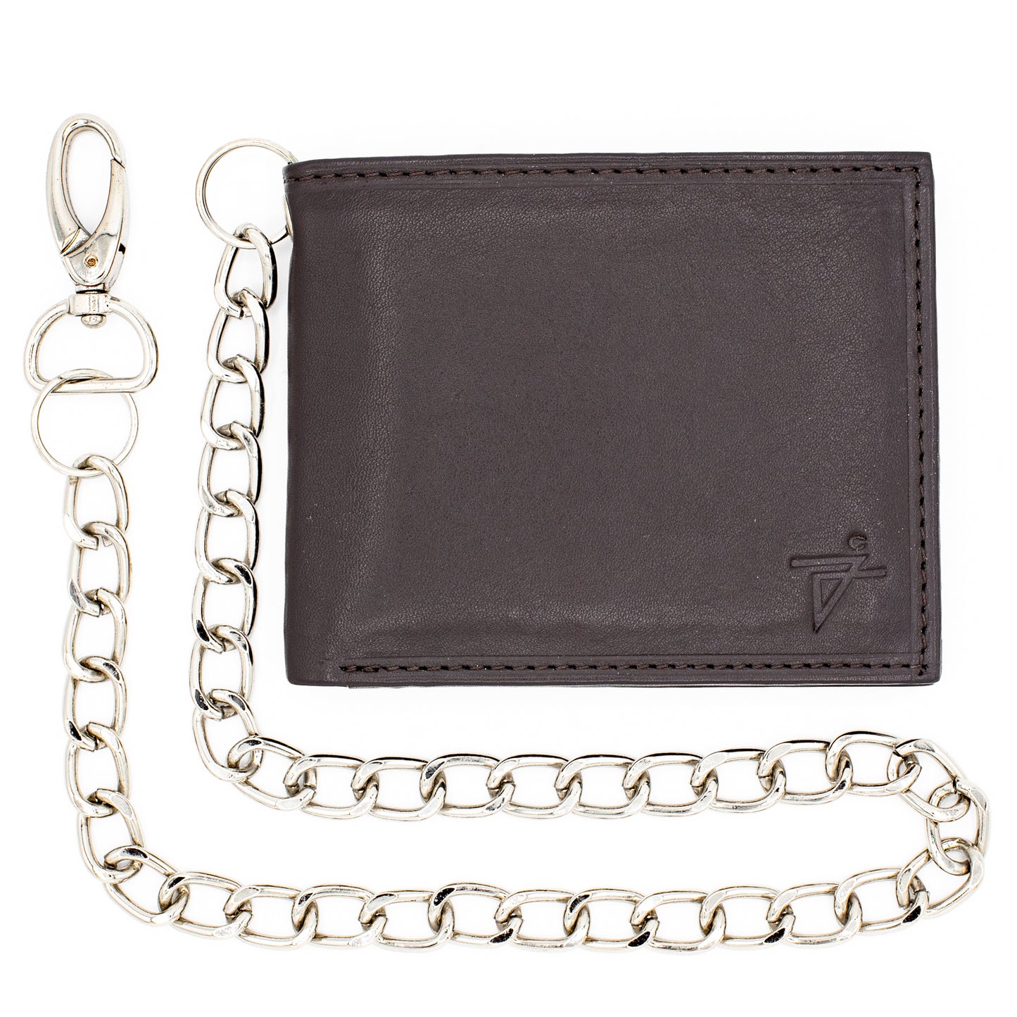 Biker Chain Wallet Bifold RFID Safe Leather