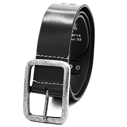 Black Leather Belt for men Jeans Studded