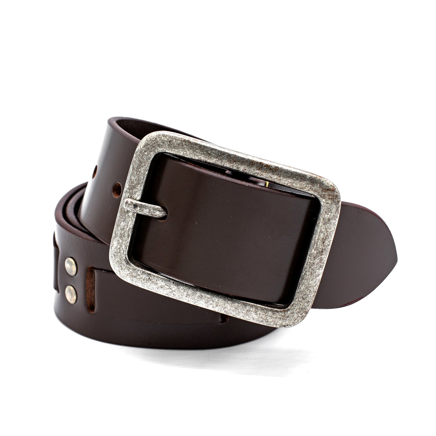 Brown Leather Belt for men Jeans Studded