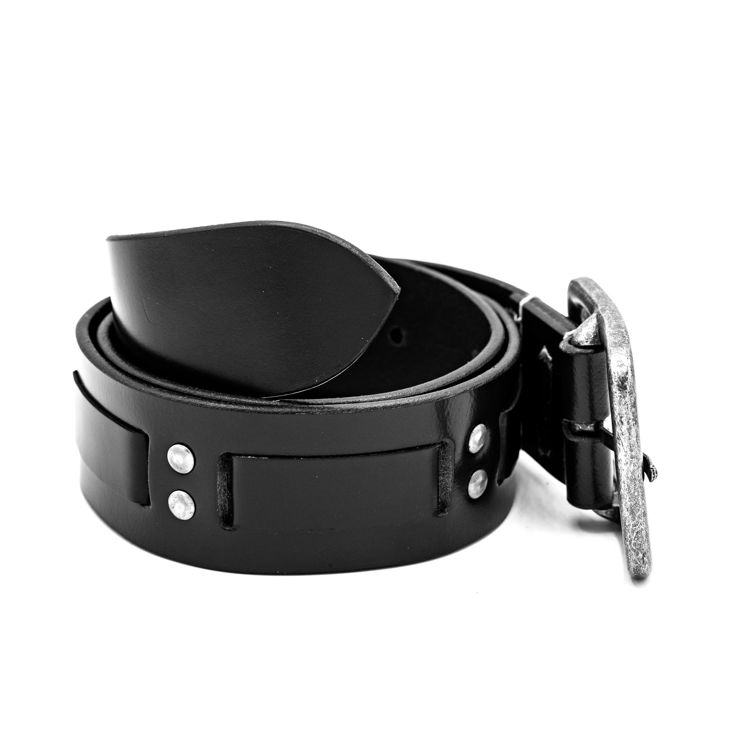 Black Leather Belt for men Jeans Studded