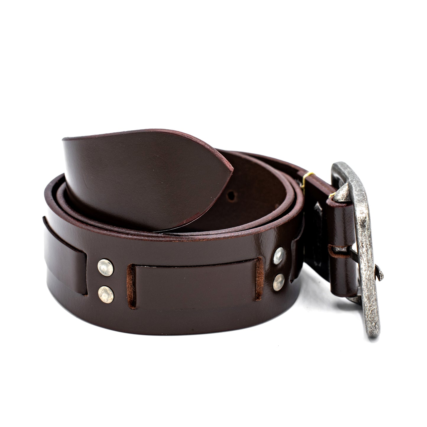 Brown Leather Belt for men Jeans Studded
