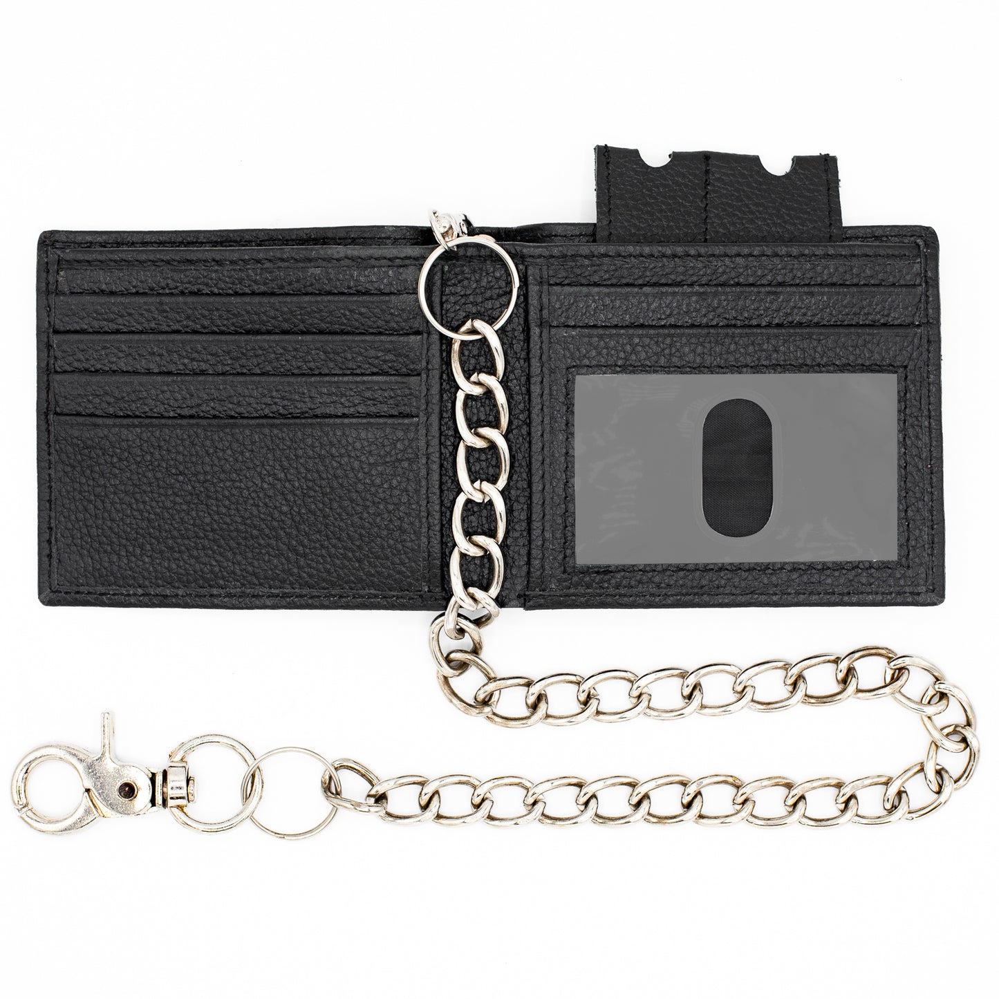 Biker Chain Wallet Bifold RFID Safe Leather