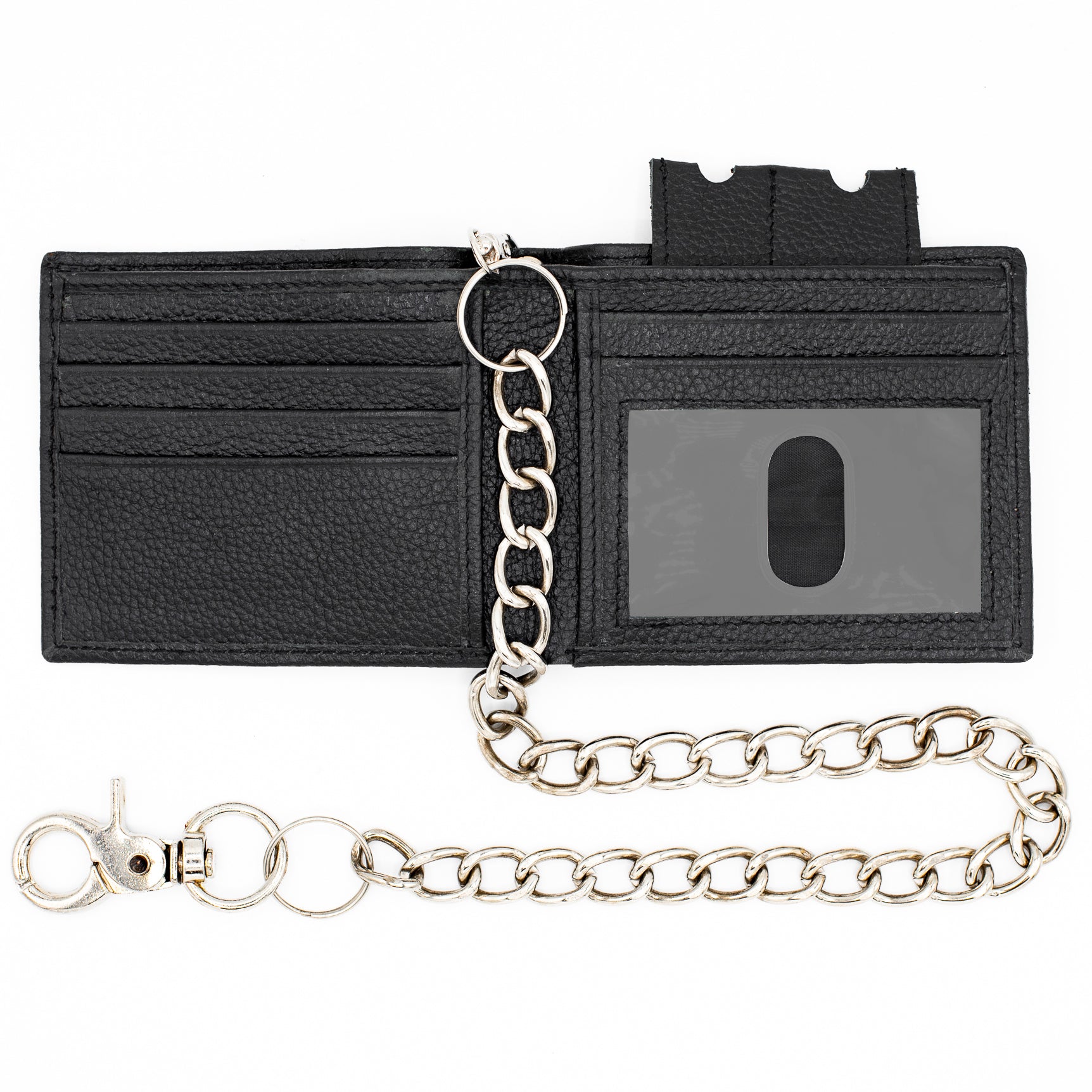 Biker Chain Bifold Wallet RFID – Leather & Safe