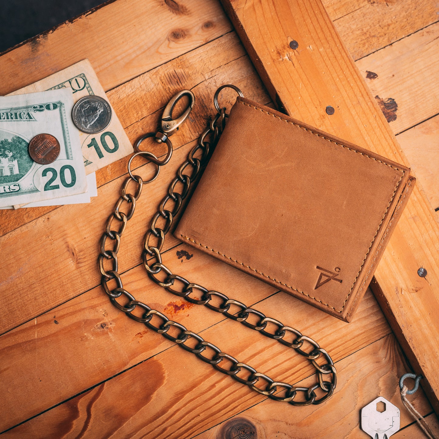 Biker Chain Bifold Wallet RFID – Leather & Safe