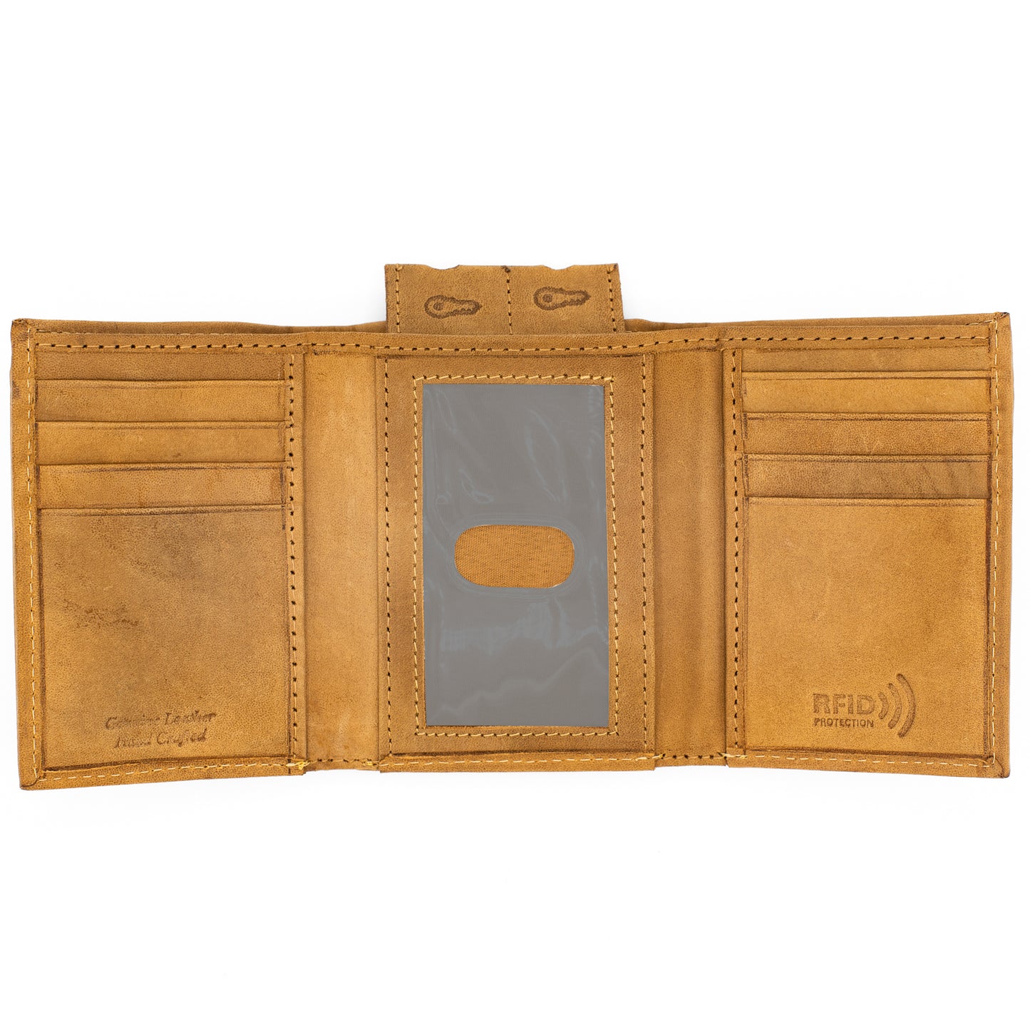 Trifold Leather Wallet for Men RFID safe