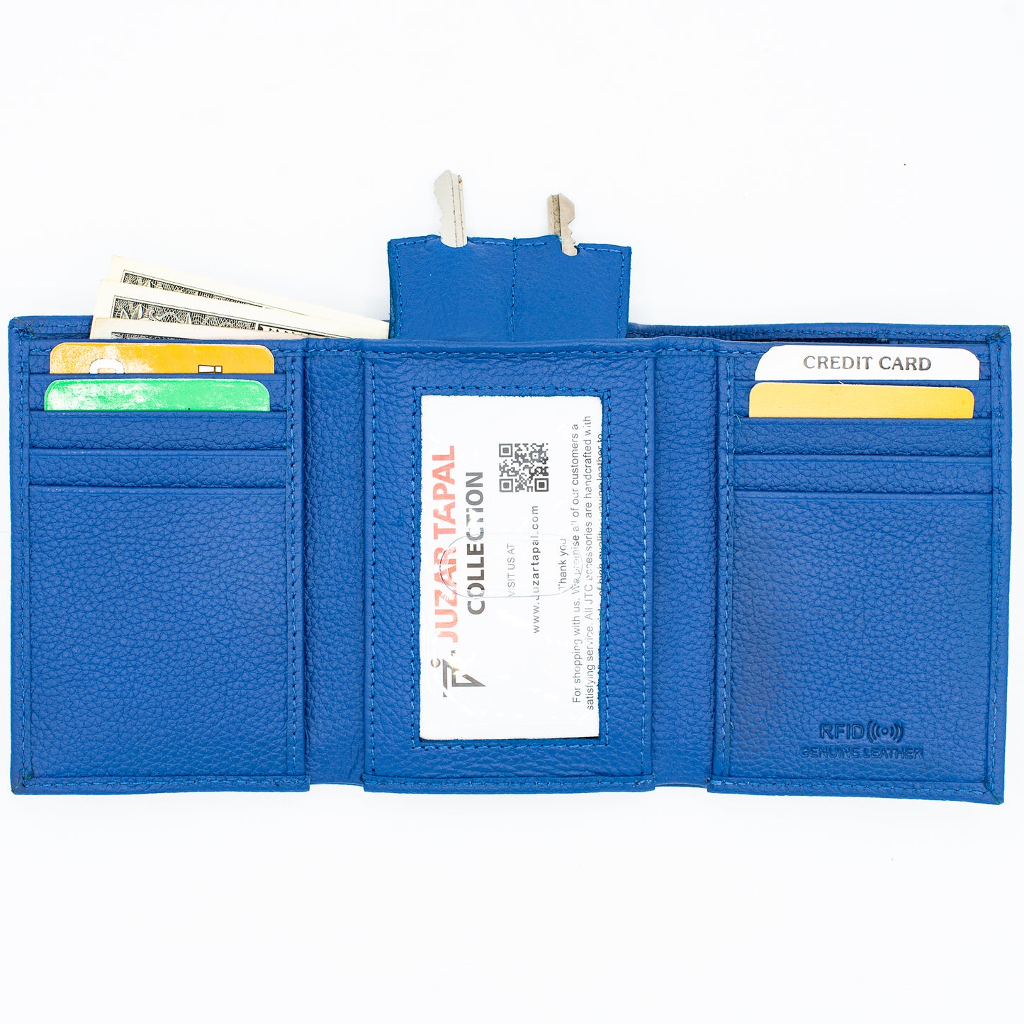 Trifold Leather Wallet for Men RFID safe