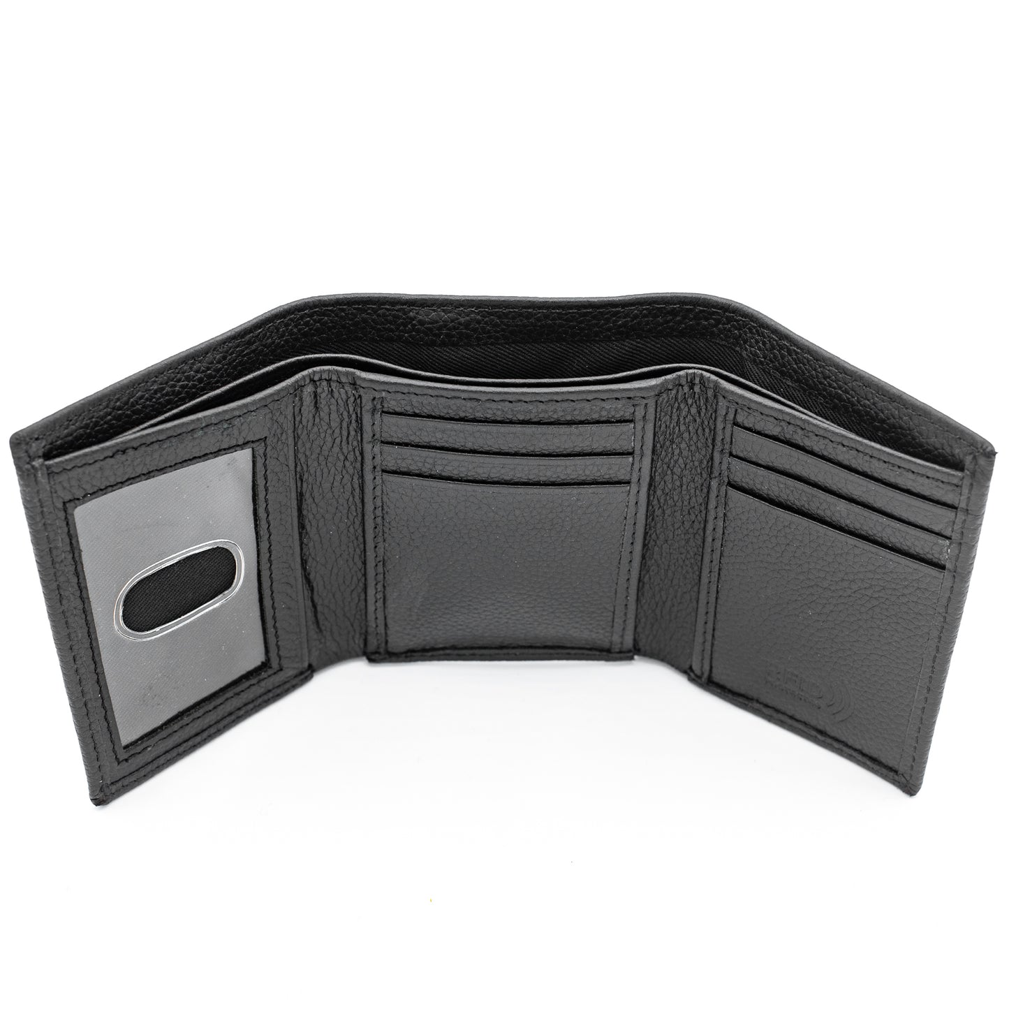 Tri-Fold Leather Wallet For Men RFID Signal Blocking