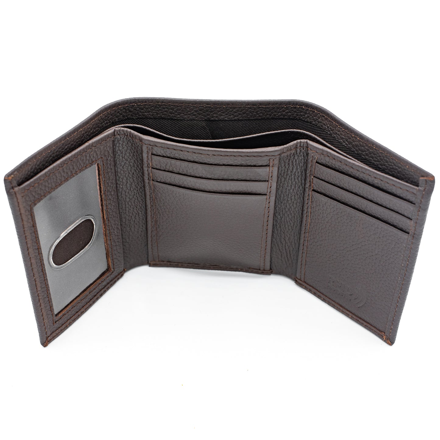 Trifold Leather Wallet For Men RFID Signal Blocking