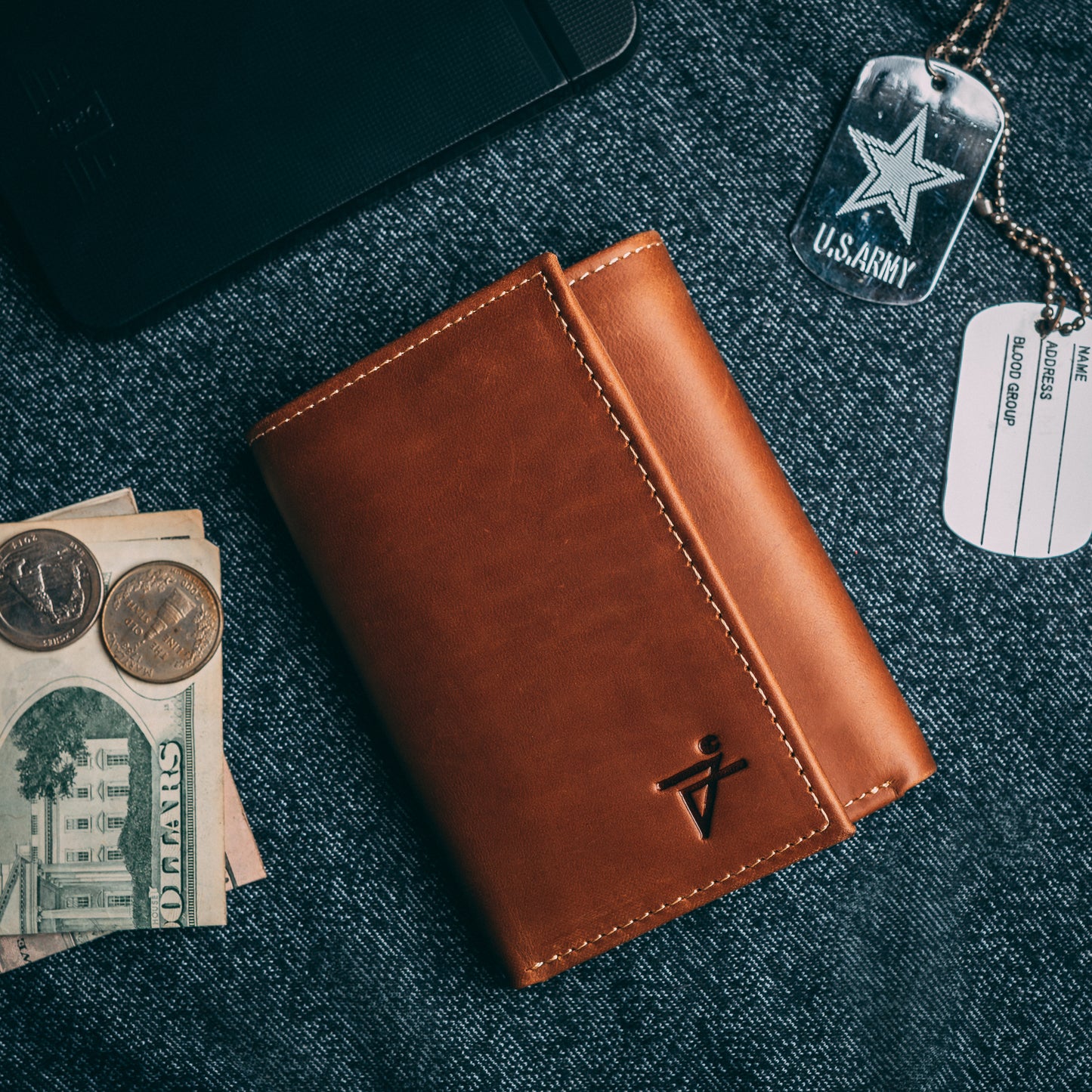 Trifold Leather Wallet for Men RFID safe