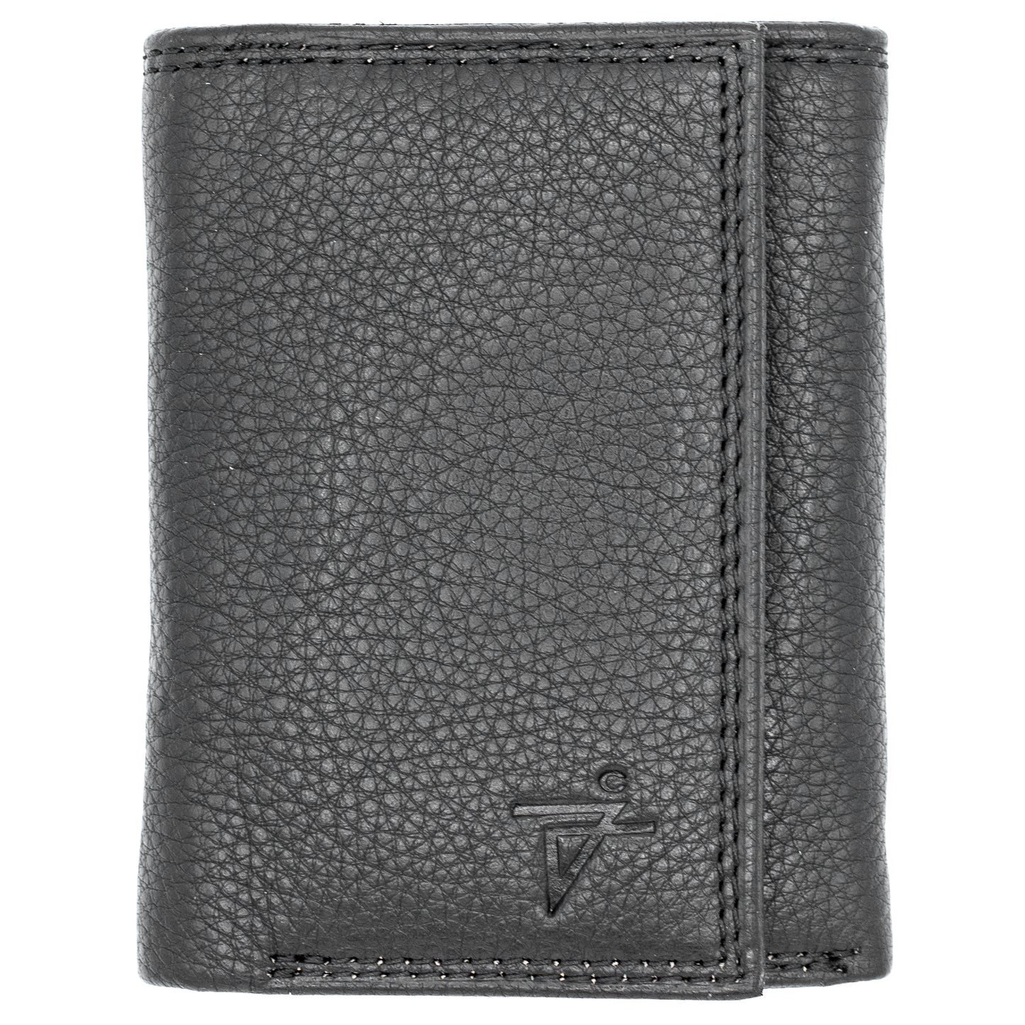 Men's Leather Trifold Wallet Velcro Closed RFID Blocking