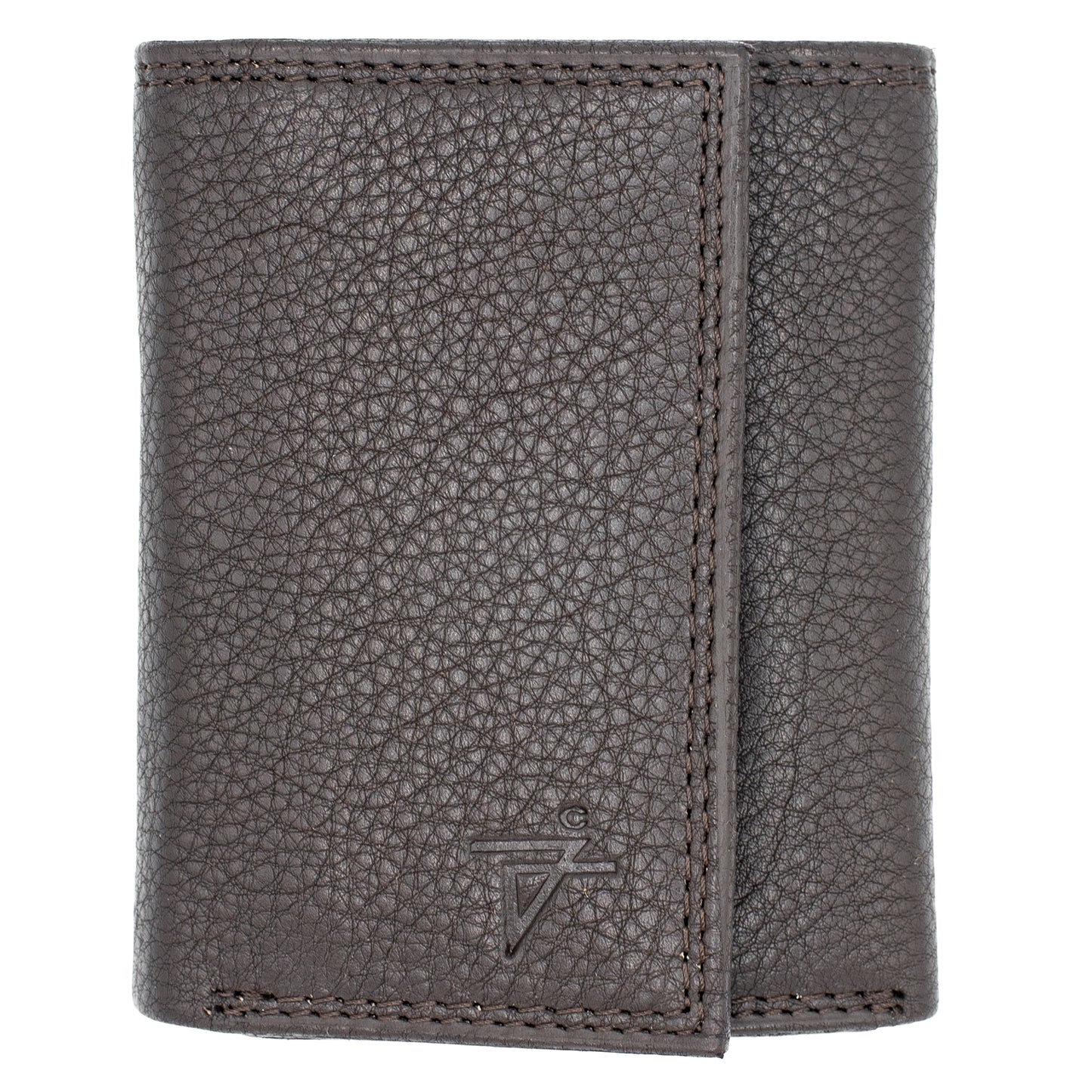 Men's Leather Trifold Wallet Velcro Closed RFID Blocking