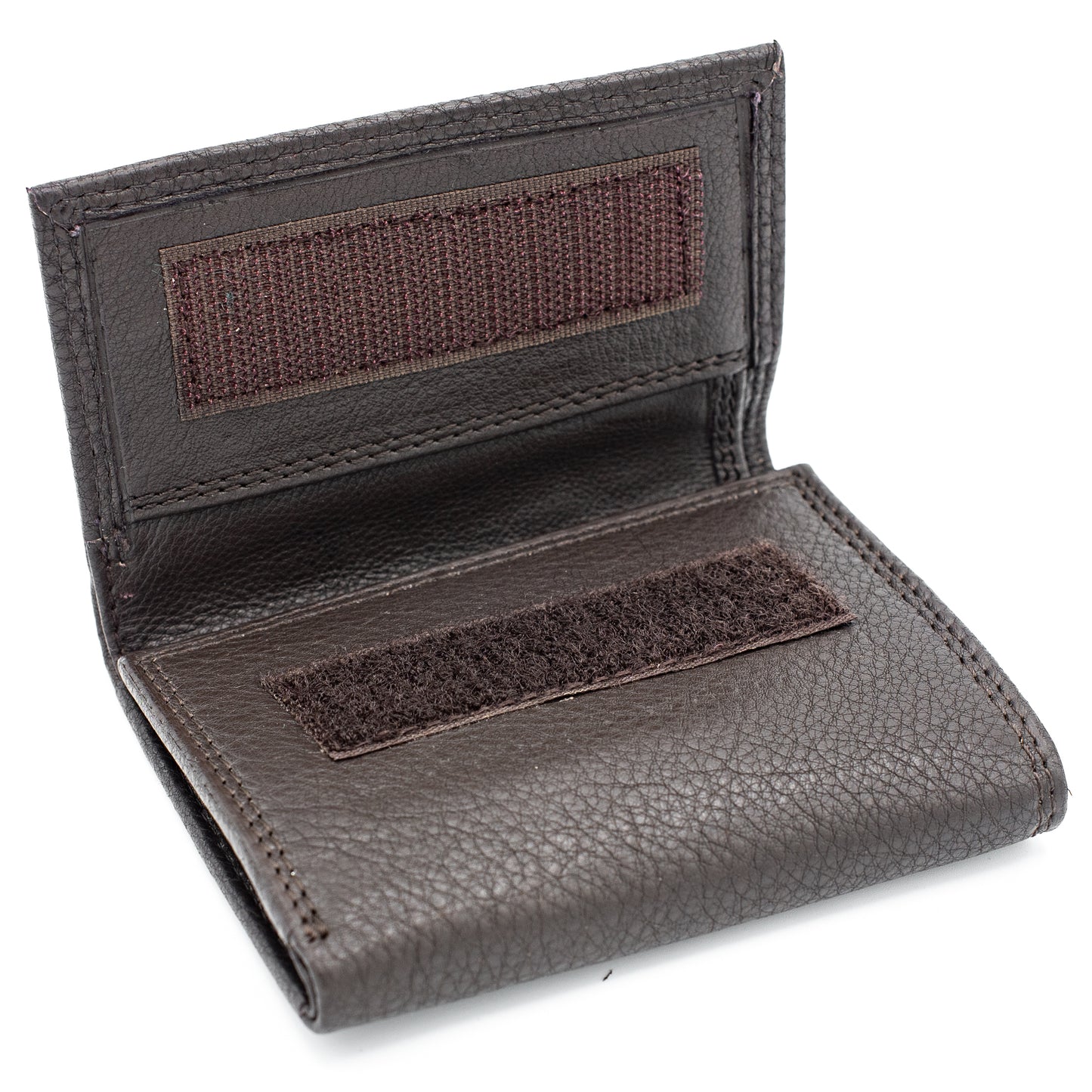 Men's Leather Trifold Wallet Velcro Closed RFID Blocking